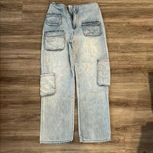 Light Blue Cargo Jeans